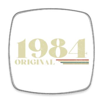 Original 1984 Jahrgang 1984 Geburtstag 1984 Retro - Viereckiger Kühlschrankmagnet - Weiß - Vorne