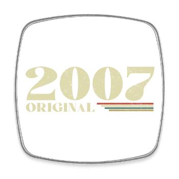 Original 2007 Jahrgang 2007 Retro Jubiläum 2007 - Viereckiger Kühlschrankmagnet - Weiß - Vorne