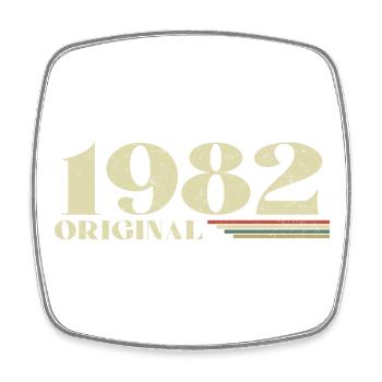 Original 1982 Jahrgang 1982 Geburtstag 1982 Retro - Viereckiger Kühlschrankmagnet - Weiß - Vorne