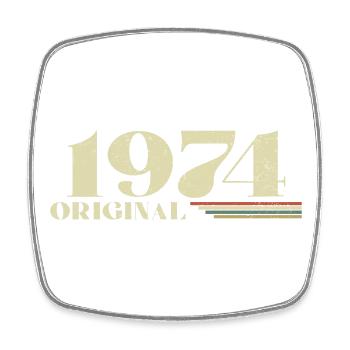 Original 1974 Vintage 1974 anniversaire 1974 rétro - Magnet carré - blanc - Devant