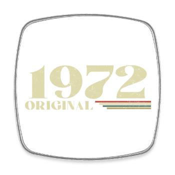 Original 1972 Vintage 1972 anniversaire 1972 rétro - Magnet carré - blanc - Devant