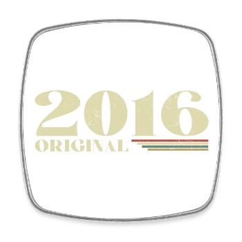 Original 2016 Vintage 2016 anniversaire 2016 rétro - Magnet carré - blanc - Devant