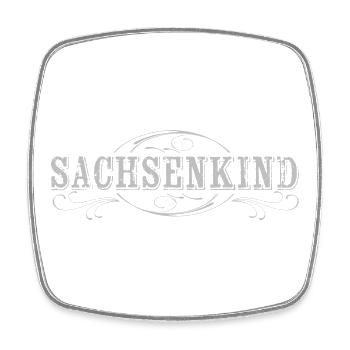 Sachsenkind - Sachsen - Viereckiger Kühlschrankmagnet - Weiß - Vorne