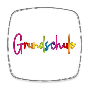Grundschule - Viereckiger Kühlschrankmagnet - Weiß - Vorne