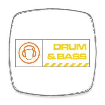 db warning - Square fridge magnet - white - Front