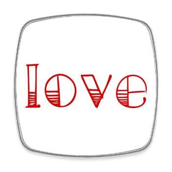 LOVE. COUPLE. JUST MARRIED. EVJF. SAINT VALENTIN. - Magnet carré - blanc - Devant