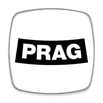 Prague Chapter Element (Bachelor Party MC Rocker Design) - Square fridge magnet - white - Front