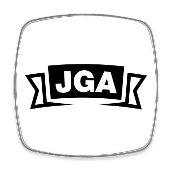 Emblème / Logo de l’enterrement de vie de garçon - Magnet carré - blanc - Devant