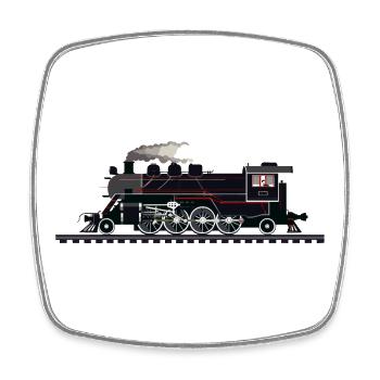Railway Graphic - Square fridge magnet - white - Front