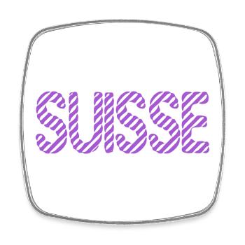 SUISSE. PAYS. GENEVE. SUISSE. HUMOUR. PAYS - Magnet carré - blanc - Devant