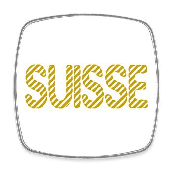 SUISSE. PAYS. GENEVE. SUISSE. HUMOUR. PAYS - Magnet carré - blanc - Devant
