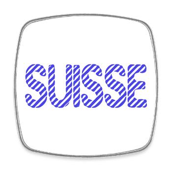 SUISSE. PAYS. GENEVE. SUISSE. HUMOUR. PAYS - Magnet carré - blanc - Devant