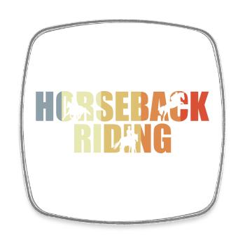 Vintage Reiten - Viereckiger Kühlschrankmagnet - Weiß - Vorne