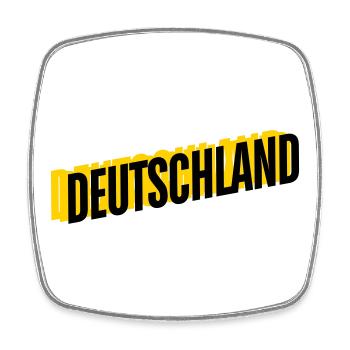DEUTSCHLAND 20240619 110024 0000 - Viereckiger Kühlschrankmagnet - Weiß - Vorne