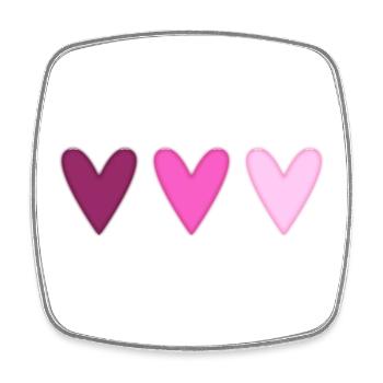 COEUR. MERCI. MAÎTRESSE. MAÎTRE. MERCI MAÎTRESSE. - Magnet carré - blanc - Devant