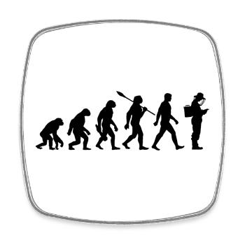 Evolution - Apiculteurs - Abeilles - Apiculture - Magnet carré - blanc - Devant