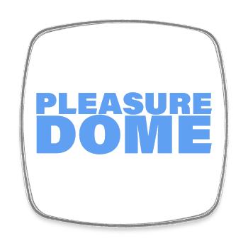 PLEASURE DOME - Viereckiger Kühlschrankmagnet - Weiß - Vorne