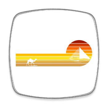 Sunset in Egypt - Square fridge magnet - white - Front