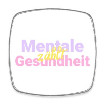 Mental health counts - Square fridge magnet - white - Front