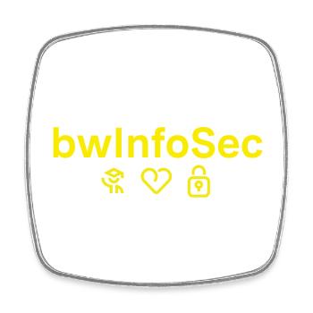 bwInfoSec - Education loves - yellow - Viereckiger Kühlschrankmagnet - Weiß - Vorne