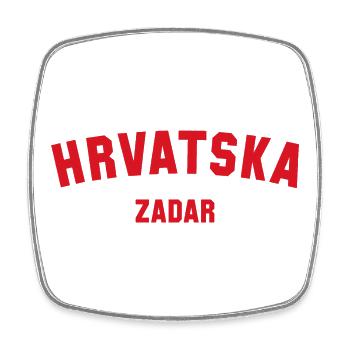 ZADAR Hrvatska Croatie Couronne - Magnet carré - blanc - Devant