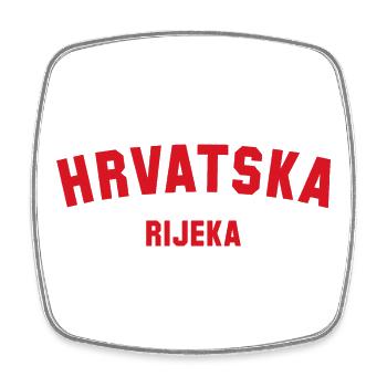 RIJEKA Hrvatska, Croatie - Magnet carré - blanc - Devant