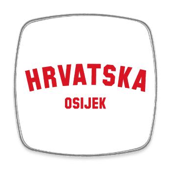 OSIJEK Hrvatska Croatia - Viereckiger Kühlschrankmagnet - Weiß - Vorne