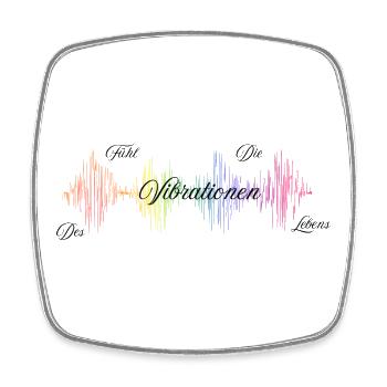 Vibration - Viereckiger Kühlschrankmagnet - Weiß - Vorne