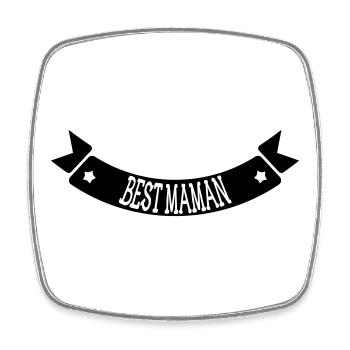 Best Mom - Mother's Day - Square fridge magnet - white - Front