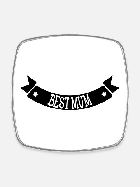Best Mom - Mother's Day - Square fridge magnet - white