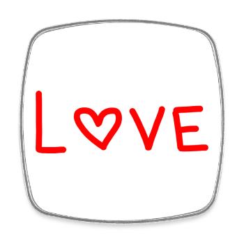 COEUR. NOËL. COUPLE. SAINT VALENTIN. JUST MARRIED. - Magnet carré - blanc - Devant