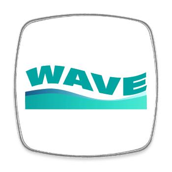 VAGUE - Magnet carré - blanc - Devant