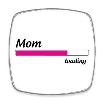 Maman loading... Please Wait - Future Mère - Magnet carré - blanc - Devant