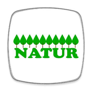 NATURE - Square fridge magnet - white - Front