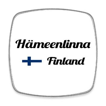 Hämeenlinna Finnland - Stylische Drucke - Viereckiger Kühlschrankmagnet - Weiß - Vorne