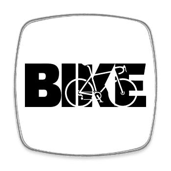 Bike racing bike - Square fridge magnet - white - Front
