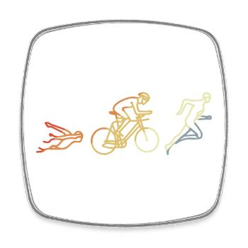 Triathlete Vintage Style - Square fridge magnet - white - Front