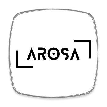 Arosa - Viereckiger Kühlschrankmagnet - Weiß - Vorne