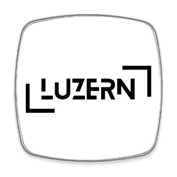Luzern - Viereckiger Kühlschrankmagnet - Weiß - Vorne