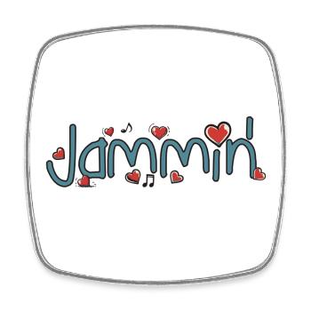 Jammin' - Magnet carré - blanc - Devant