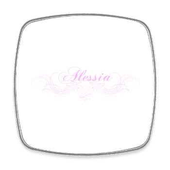 Alessia - Square fridge magnet - white - Front