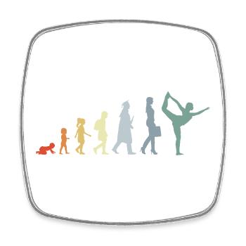 Development into a yoga teacher - Square fridge magnet - white - Front