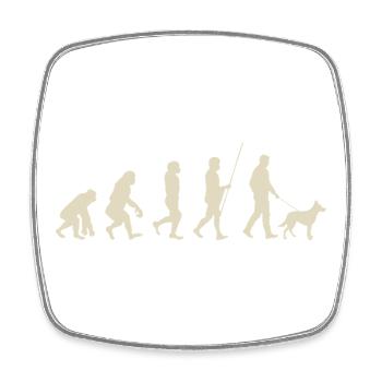 Illustration der Evolution der Menschheit - Viereckiger Kühlschrankmagnet - Weiß - Vorne