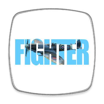 Fighter Spitfire - Square fridge magnet - white - Front