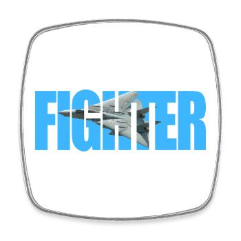 Fighter F-14 Tomcat - Square fridge magnet - white - Front