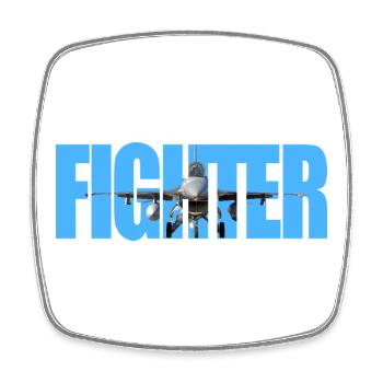 Fighter F-16 Fighting Falcon - Viereckiger Kühlschrankmagnet - Weiß - Vorne