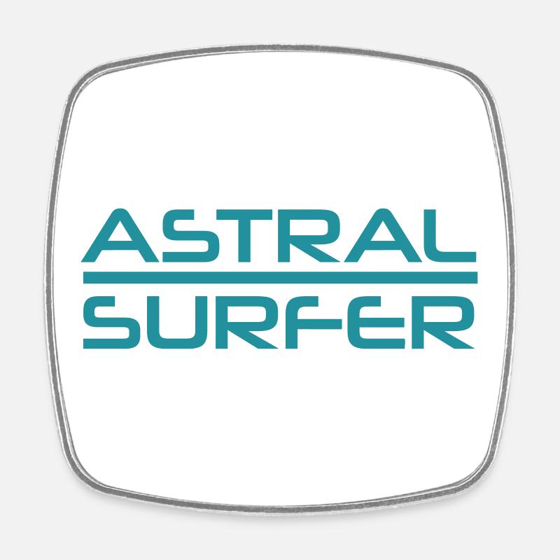 Conception d’Astral Surfer - Magnet carré - blanc