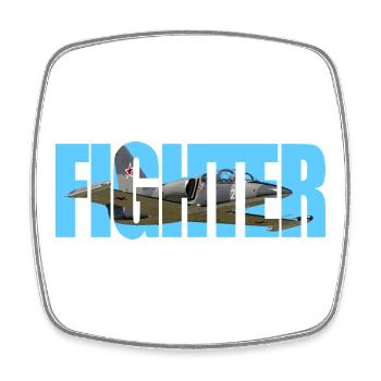 Fighter L-39 Albatros - Viereckiger Kühlschrankmagnet - Weiß - Vorne