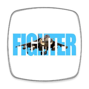 Fighter Harrier - Square fridge magnet - white - Front