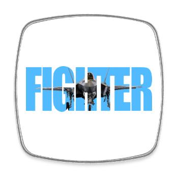 Fighter F-35 Lightning II - Viereckiger Kühlschrankmagnet - Weiß - Vorne